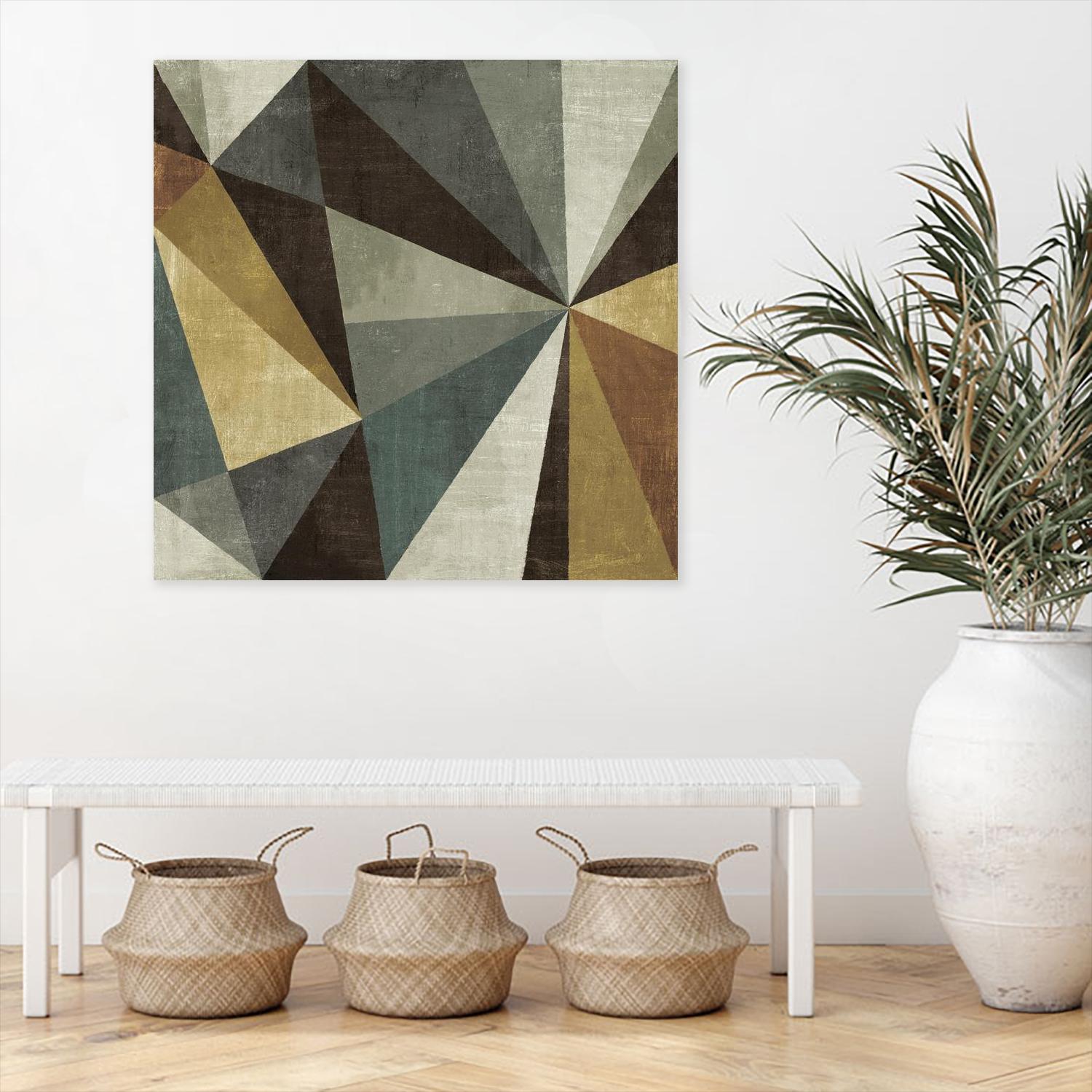 Triangulawsome by Michael Mullan on GIANT ART - beige abstract