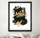 Gold Black Abstract Panel I by Mike Schick on GIANT ART - black abstract