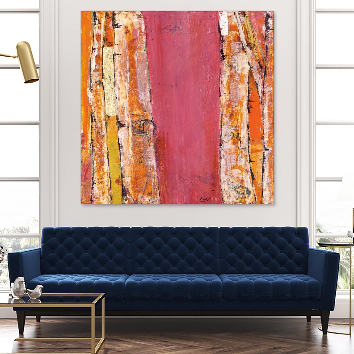 Where the Sun Sleeps II by Kellie Day on GIANT ART - orange abstract