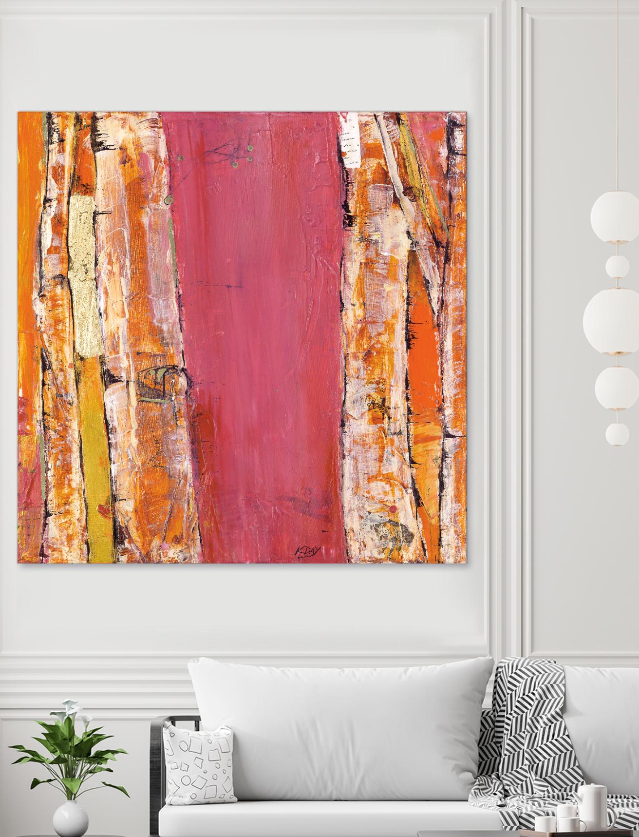 Where the Sun Sleeps II by Kellie Day on GIANT ART - orange abstract