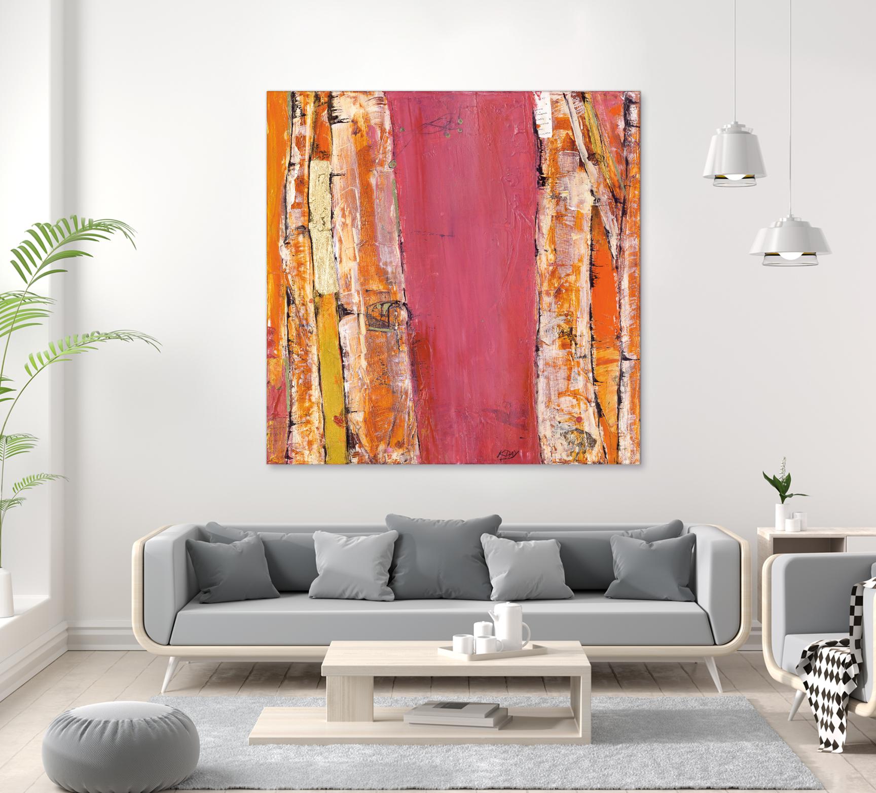 Where the Sun Sleeps II by Kellie Day on GIANT ART - orange abstract
