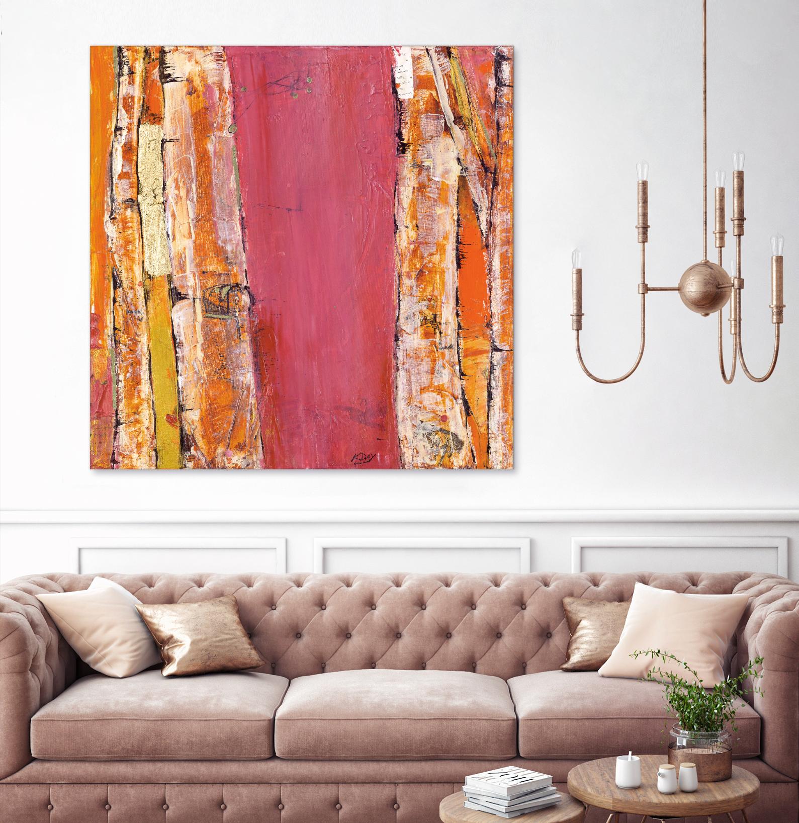 Where the Sun Sleeps II by Kellie Day on GIANT ART - orange abstract