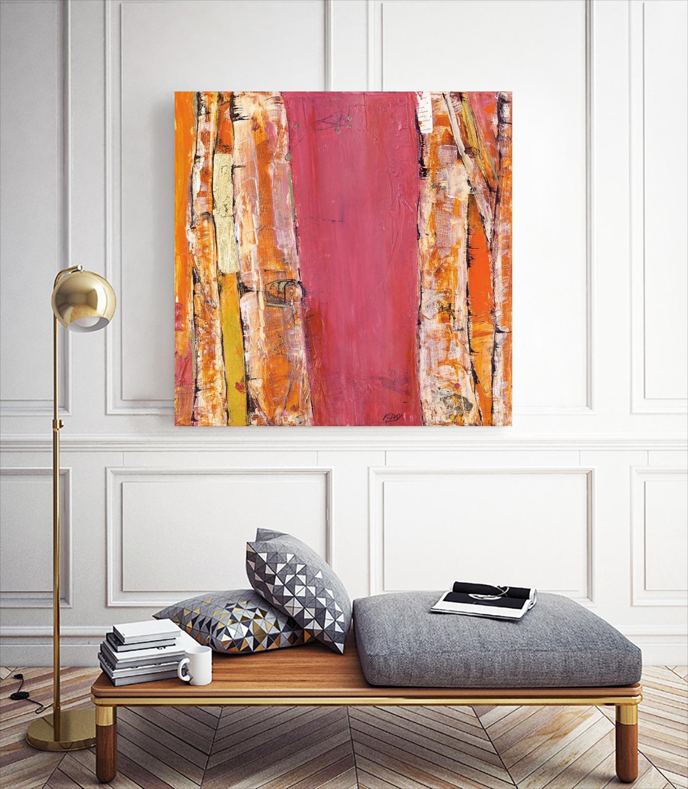 Where the Sun Sleeps II by Kellie Day on GIANT ART - orange abstract