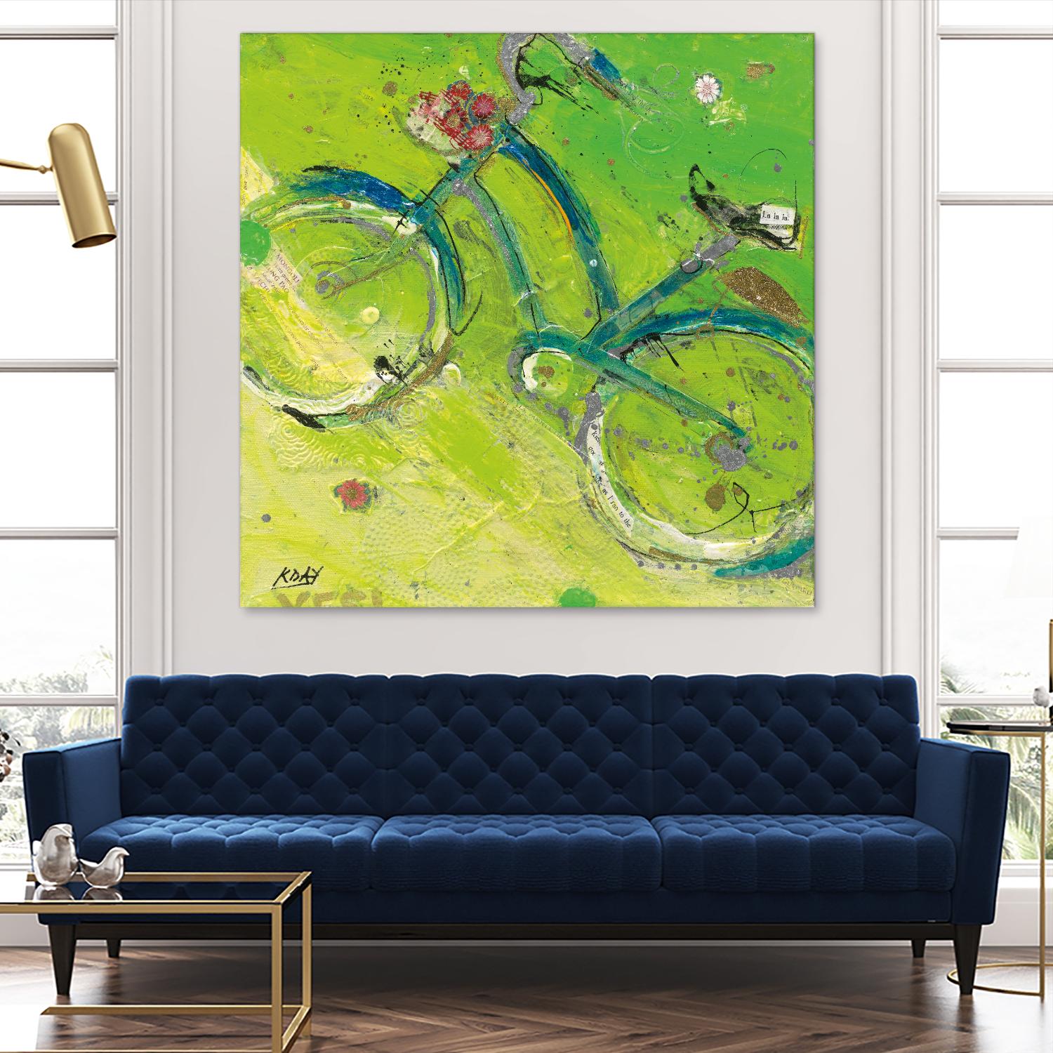 Yes by Kellie Day on GIANT ART - blue leisure