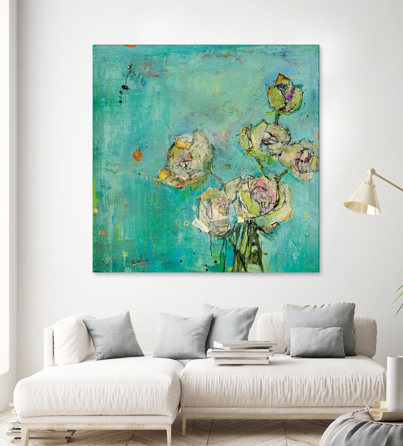 Effulgence by Kellie Day on GIANT ART - beige floral