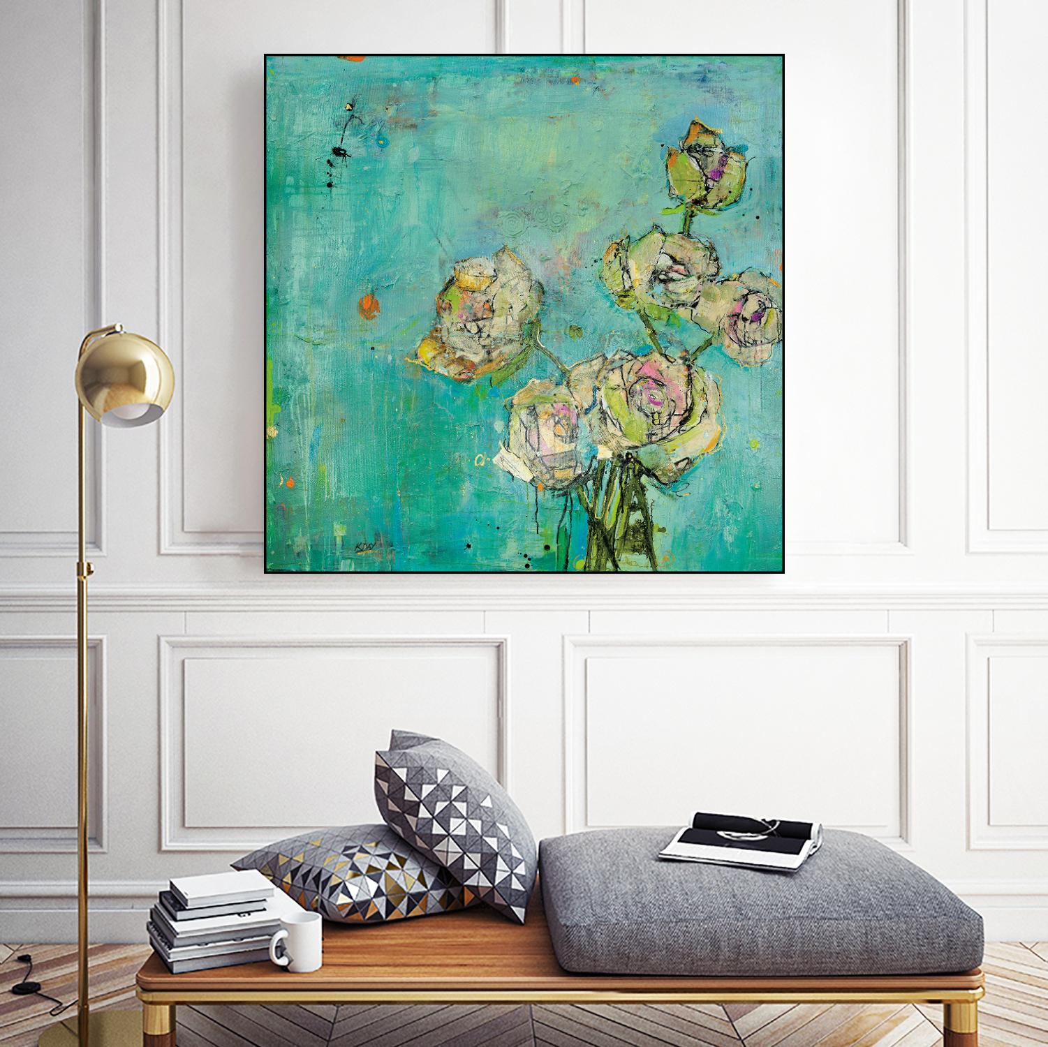 Effulgence by Kellie Day on GIANT ART - beige floral