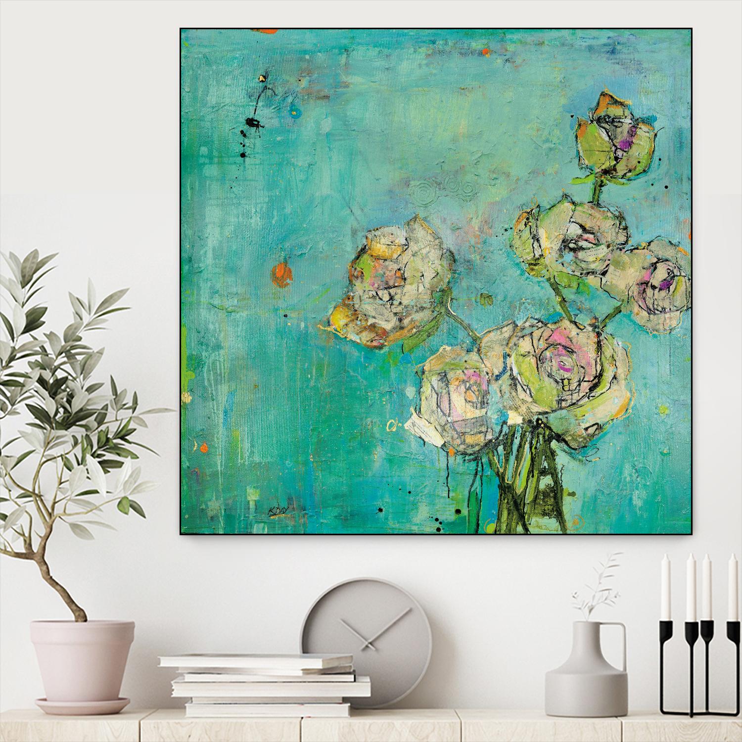 Effulgence by Kellie Day on GIANT ART - beige floral