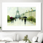 Eiffel in the Rain Marsala Umbrella by Avery Tillmon on GIANT ART - green everyday life