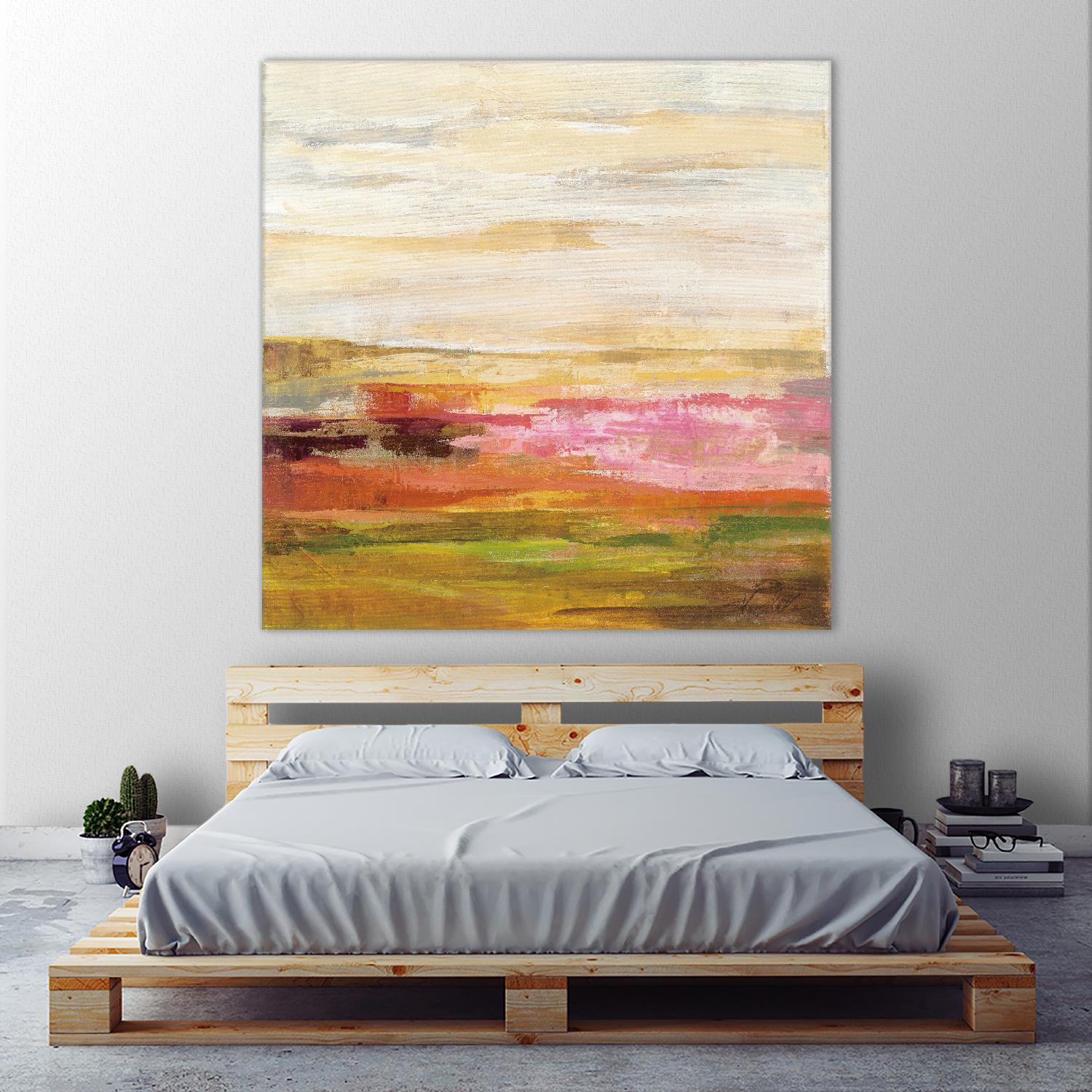 Fields in May II by Silvia Vassileva on GIANT ART - green abstract