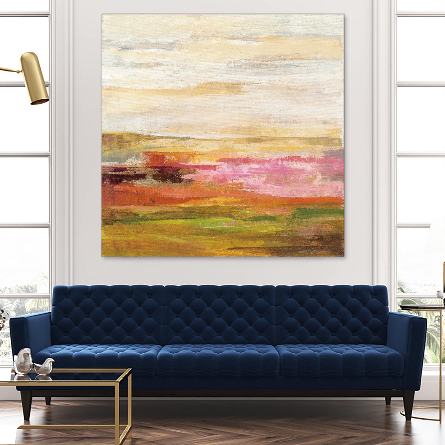 Fields in May II by Silvia Vassileva on GIANT ART - green abstract