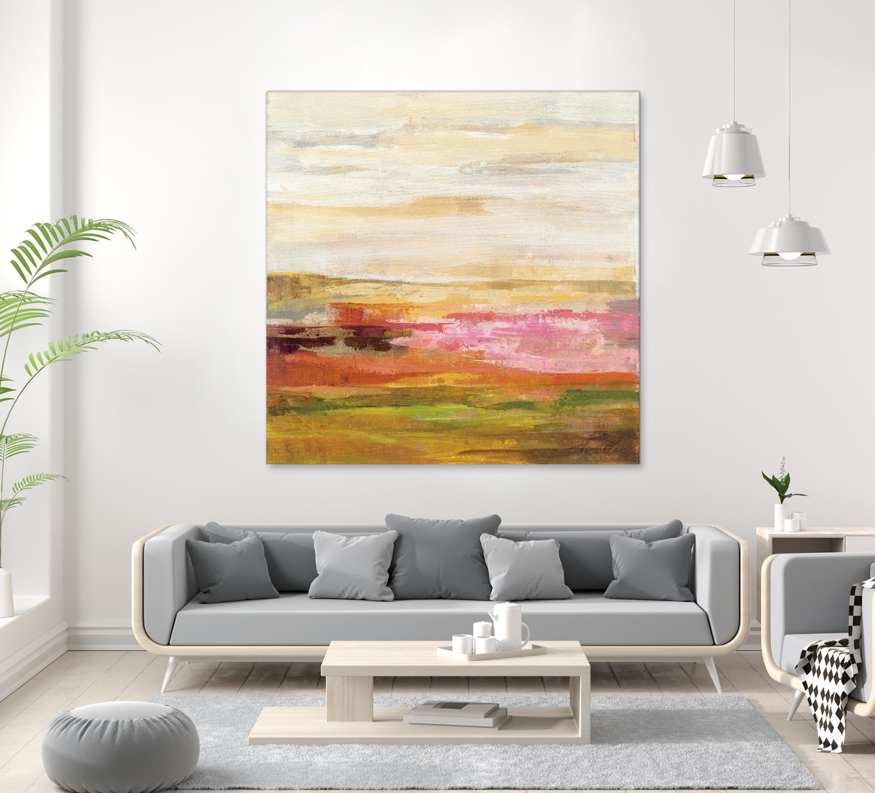 Fields in May II by Silvia Vassileva on GIANT ART - green abstract