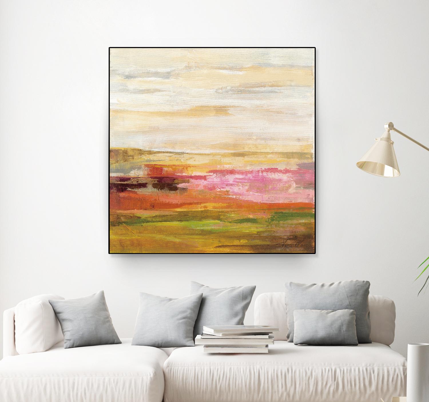 Fields in May II by Silvia Vassileva on GIANT ART - green abstract