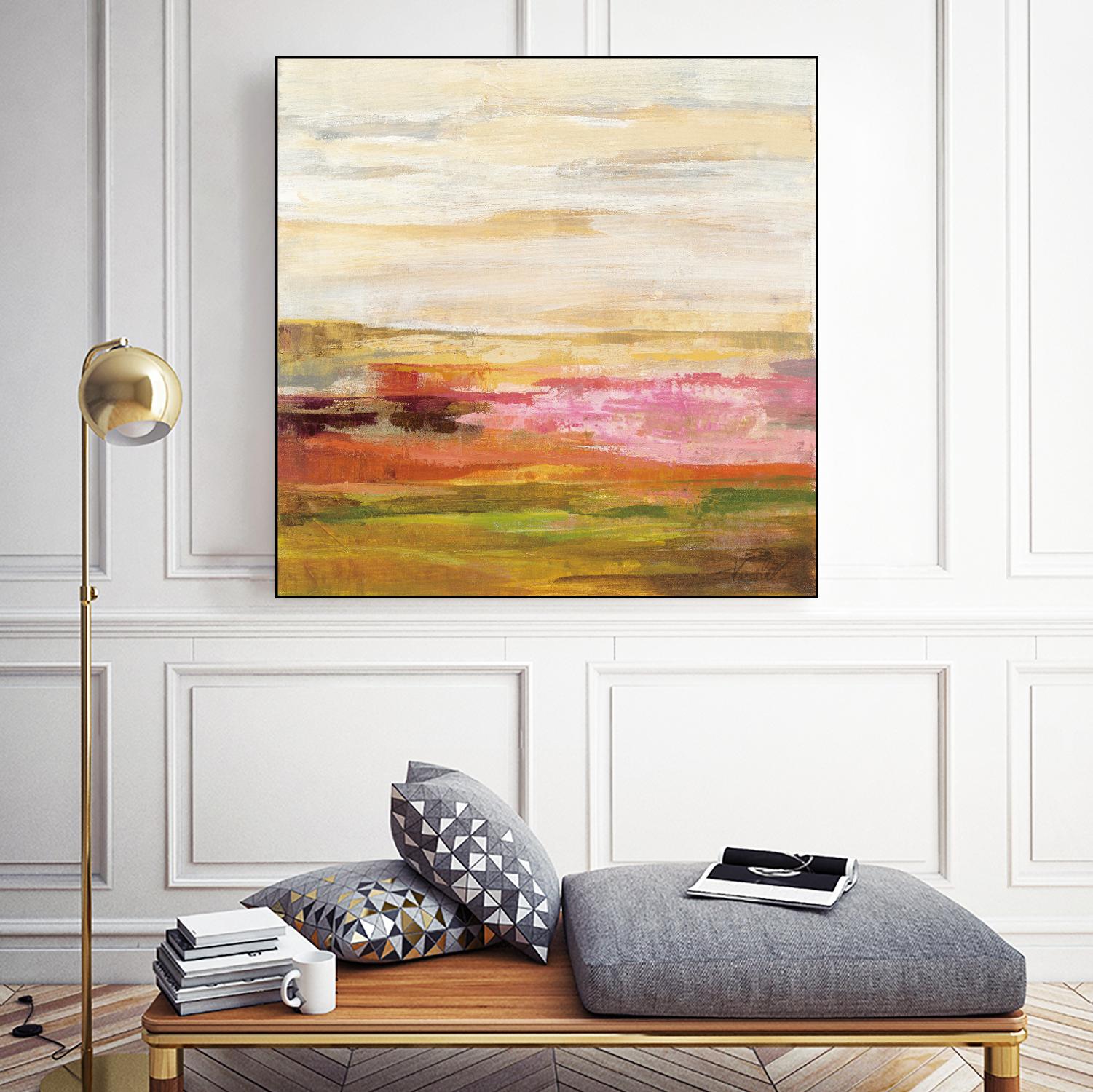 Fields in May II by Silvia Vassileva on GIANT ART - green abstract