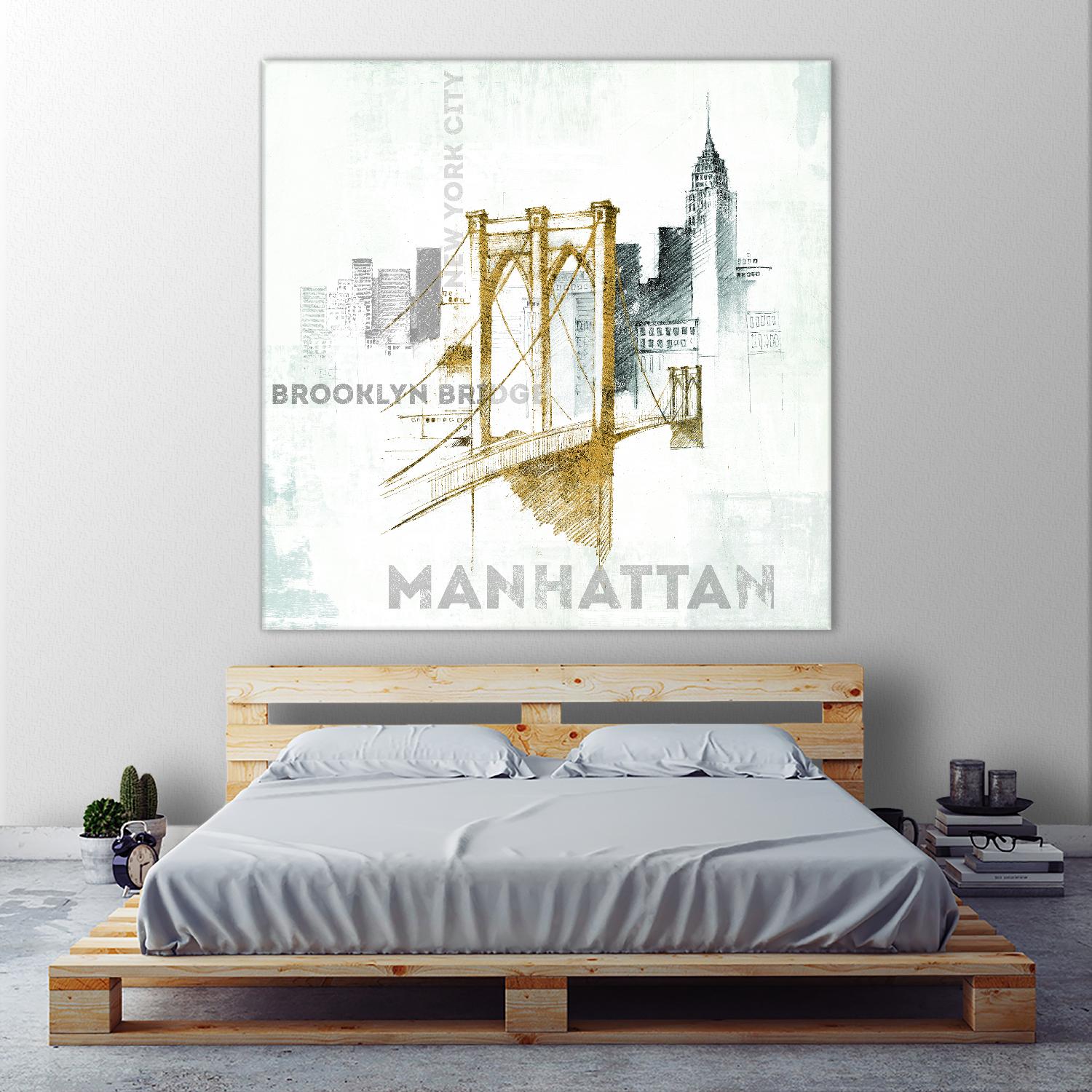 Brooklyn Bridge by Avery Tillmon on GIANT ART - grey city scene