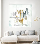 Brooklyn Bridge by Avery Tillmon on GIANT ART - grey city scene
