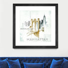 Brooklyn Bridge by Avery Tillmon on GIANT ART - grey city scene