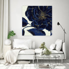 Indigo Garden II by Daphne Brissonnet on GIANT ART - gold flowers canadien