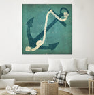 Nautical Anchor Blue by Ryan Fowler on GIANT ART - white nautical