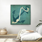 Nautical Anchor Blue by Ryan Fowler on GIANT ART - white nautical