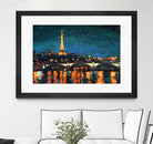 Paris Nights Blue I by James Wiens on GIANT ART - blue architecture eiffel tower