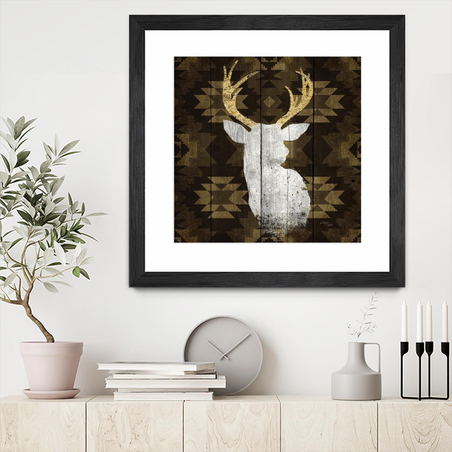 Precious Antlers II by Wellington Studio on GIANT ART - beige country look