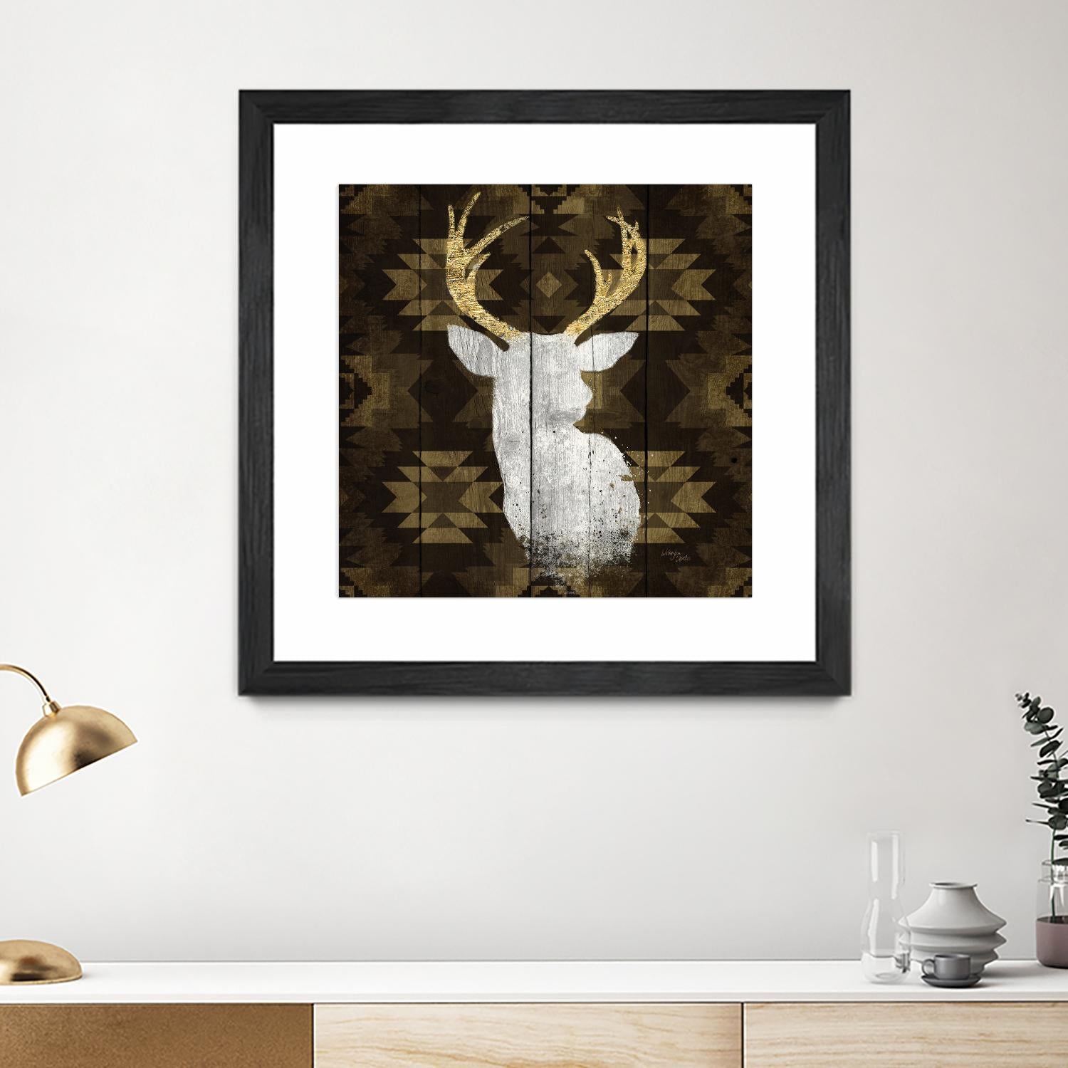 Precious Antlers II by Wellington Studio on GIANT ART - beige country look