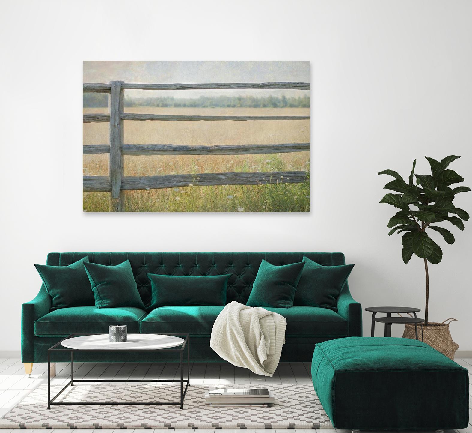 Edge of the Field by Elizabeth Urquhart on GIANT ART - grey landscape