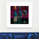 Wine Splash Dark III by Wellington Studio on GIANT ART - blue fruit-food-drink