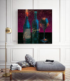 Wine Splash Dark III by Wellington Studio on GIANT ART - blue fruit-food-drink