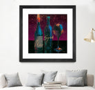 Wine Splash Dark III by Wellington Studio on GIANT ART - blue fruit-food-drink