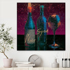 Wine Splash Dark III by Wellington Studio on GIANT ART - blue fruit-food-drink