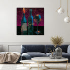 Wine Splash Dark III by Wellington Studio on GIANT ART - blue fruit-food-drink