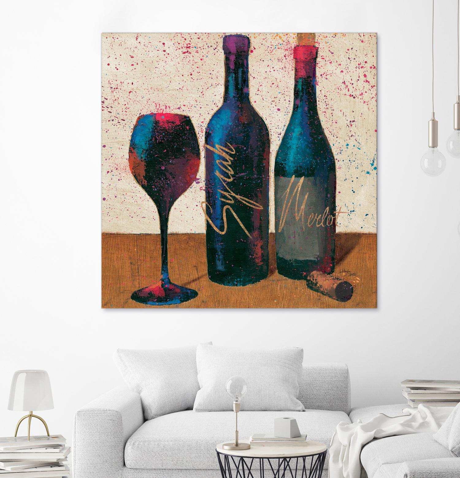Wine Splash Light II by Wellington Studio on GIANT ART - blue fruit-food-drink