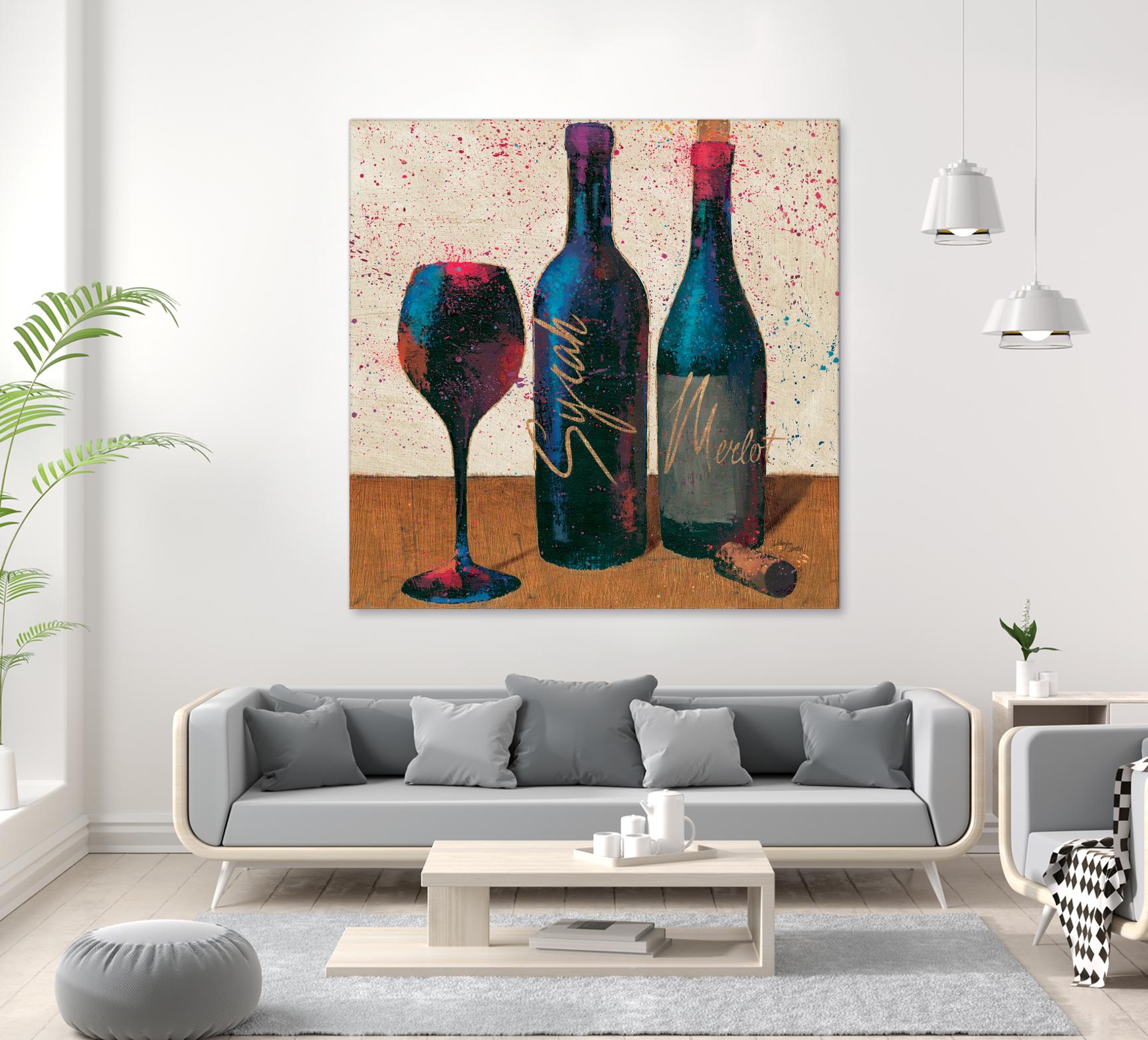 Wine Splash Light II by Wellington Studio on GIANT ART - blue fruit-food-drink