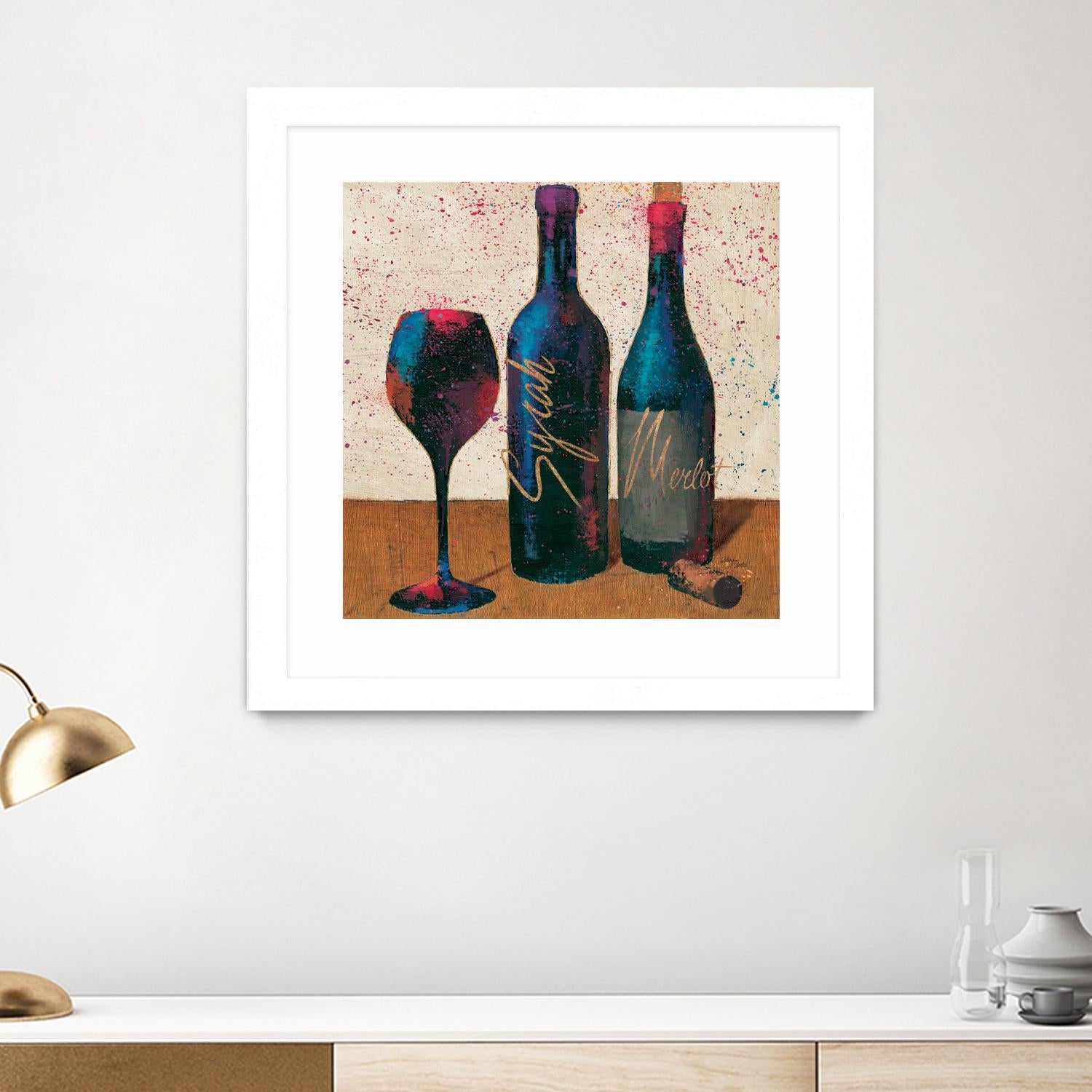 Wine Splash Light II by Wellington Studio on GIANT ART - blue fruit-food-drink