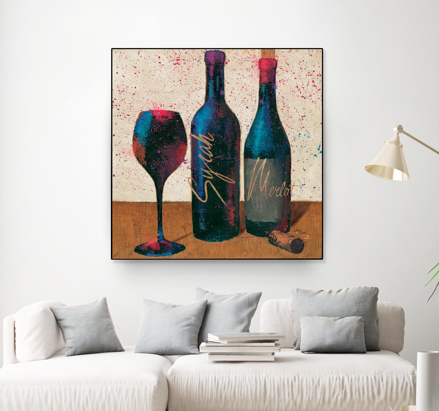 Wine Splash Light II by Wellington Studio on GIANT ART - blue fruit-food-drink