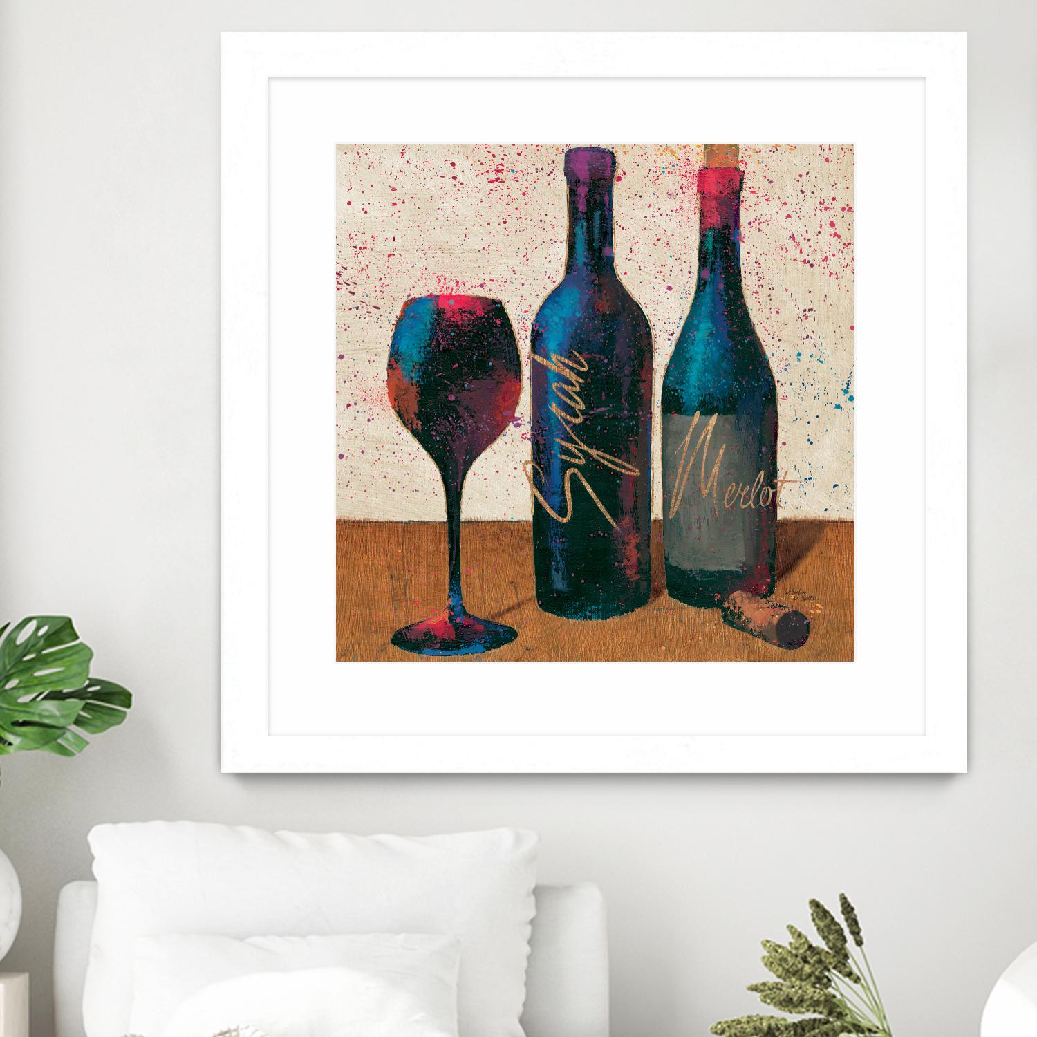 Wine Splash Light II by Wellington Studio on GIANT ART - blue fruit-food-drink