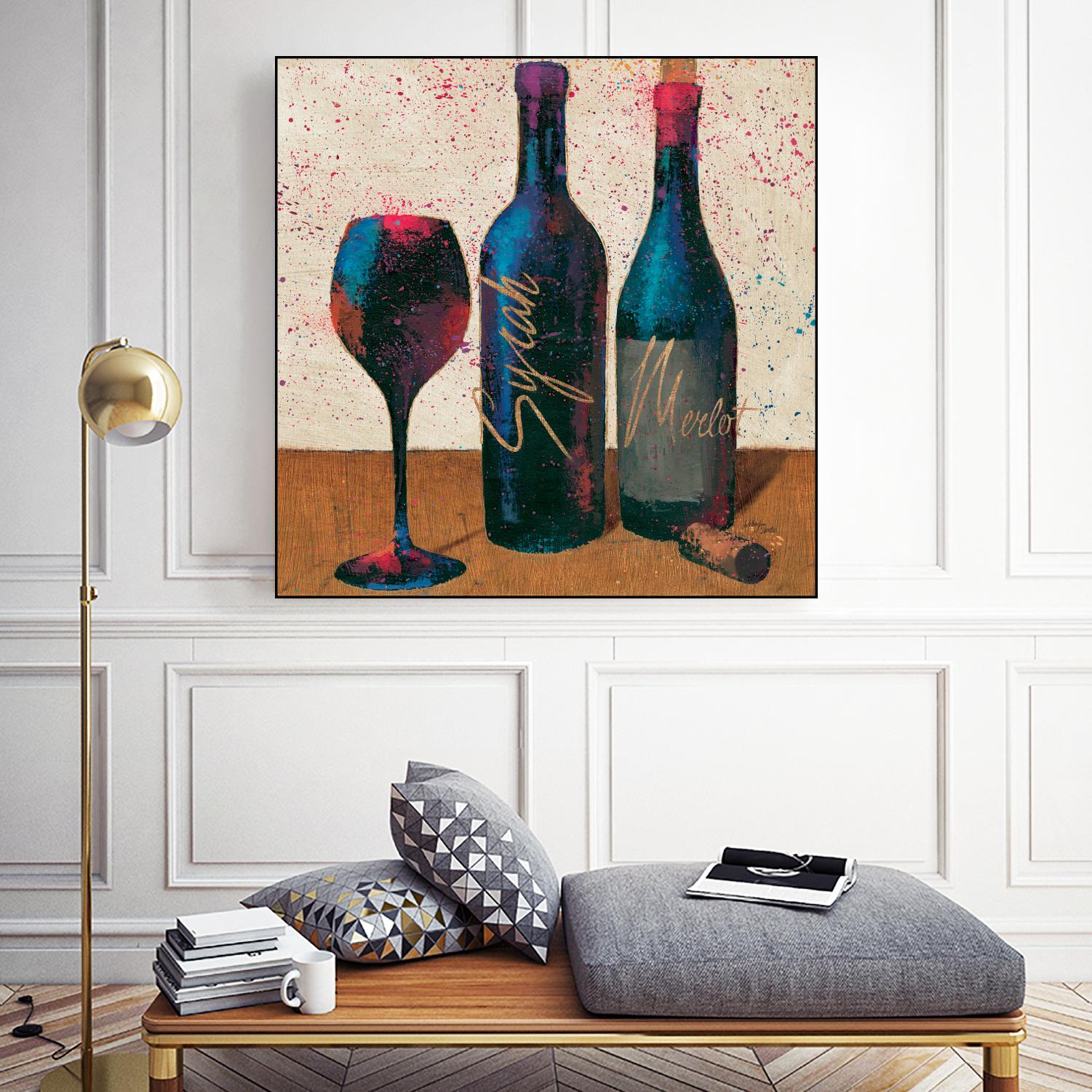 Wine Splash Light II by Wellington Studio on GIANT ART - blue fruit-food-drink