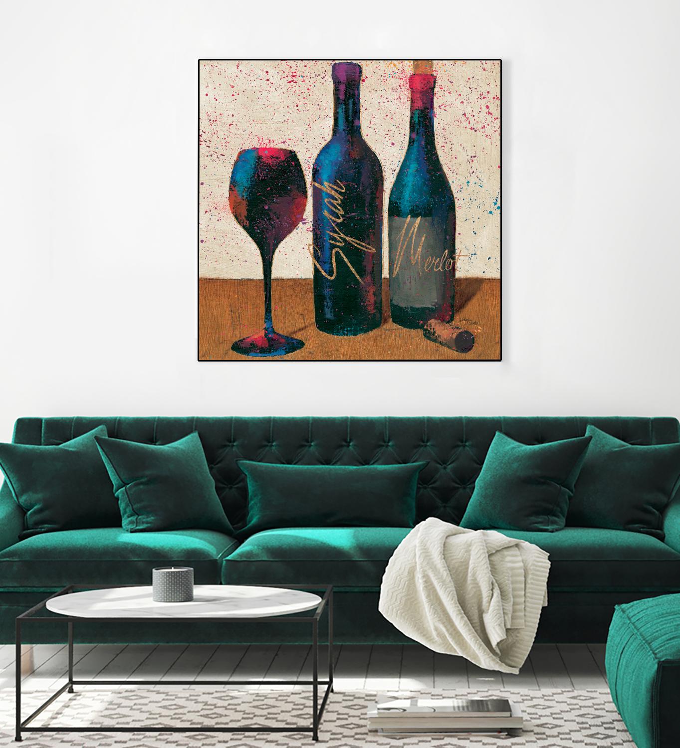 Wine Splash Light II by Wellington Studio on GIANT ART - blue fruit-food-drink