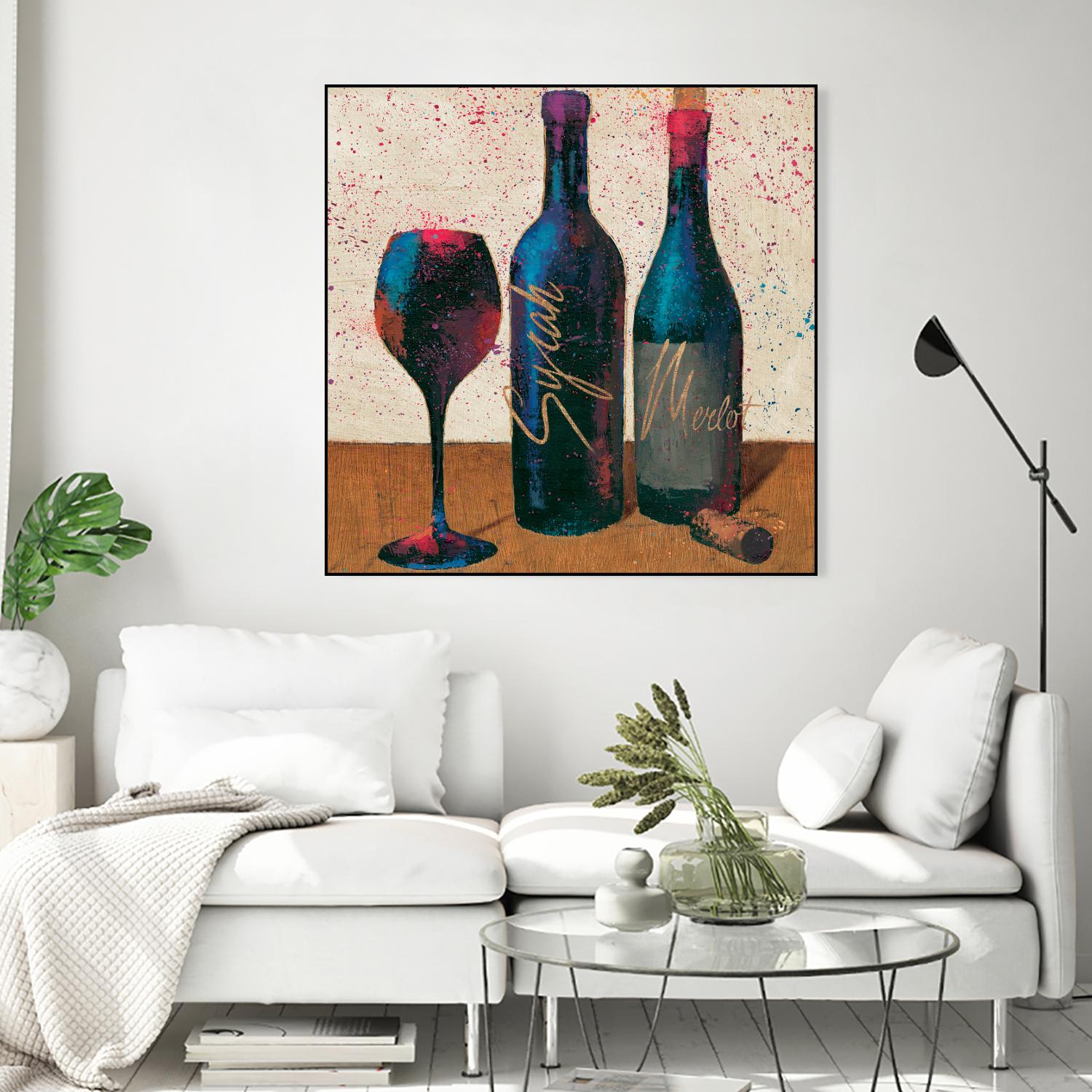 Wine Splash Light II by Wellington Studio on GIANT ART - blue fruit-food-drink