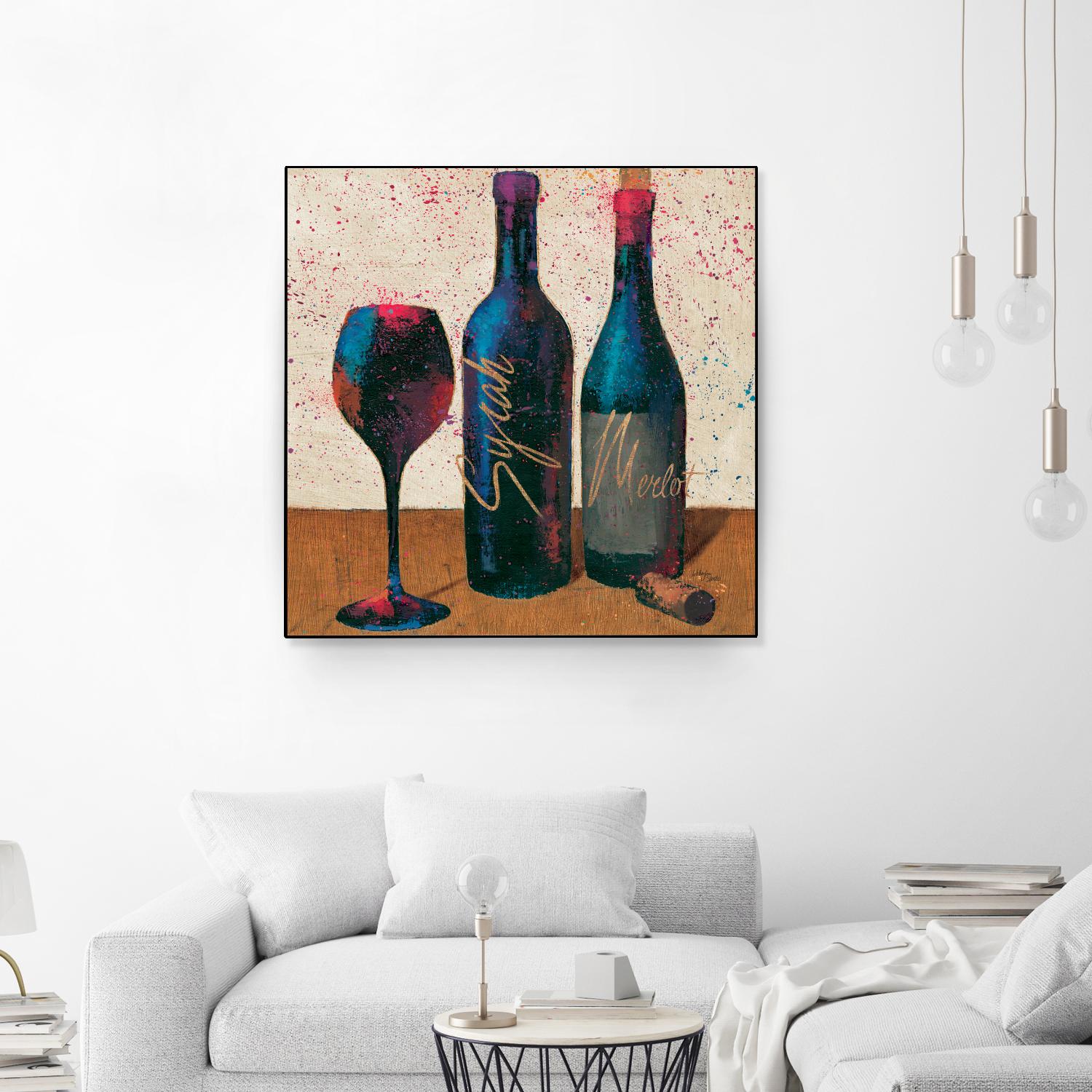 Wine Splash Light II by Wellington Studio on GIANT ART - blue fruit-food-drink