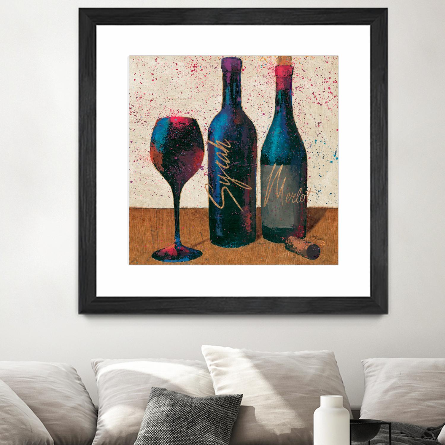 Wine Splash Light II by Wellington Studio on GIANT ART - blue fruit-food-drink