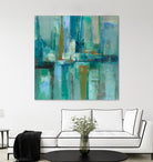 A Walk in the Rain by Silvia Vassileva on GIANT ART - turquoise abstract