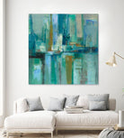 A Walk in the Rain by Silvia Vassileva on GIANT ART - turquoise abstract