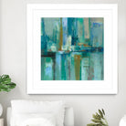 A Walk in the Rain by Silvia Vassileva on GIANT ART - turquoise abstract