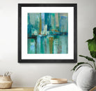A Walk in the Rain by Silvia Vassileva on GIANT ART - turquoise abstract
