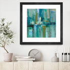A Walk in the Rain by Silvia Vassileva on GIANT ART - turquoise abstract