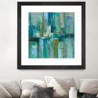 A Walk in the Rain by Silvia Vassileva on GIANT ART - turquoise abstract