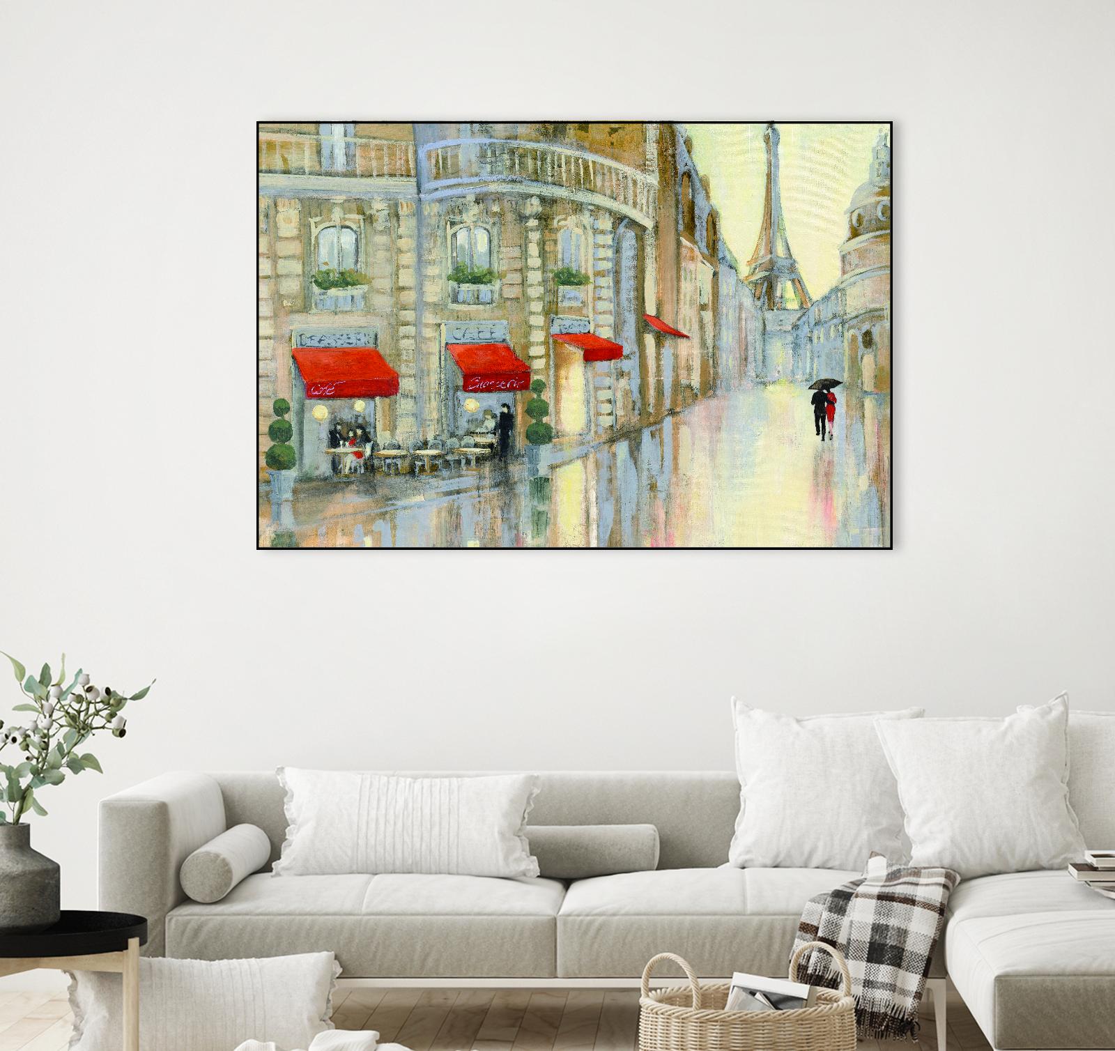 Touring Paris Couple by Julia Purinton on GIANT ART - beige everyday life