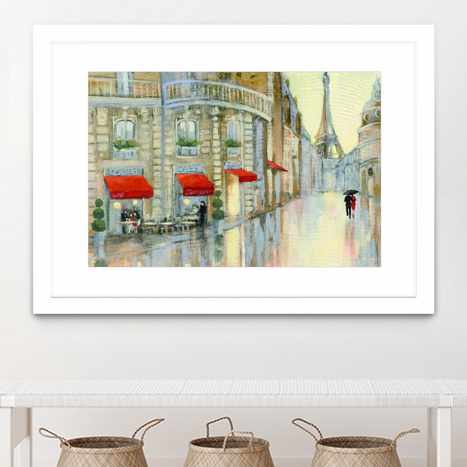 Touring Paris Couple by Julia Purinton on GIANT ART - beige everyday life